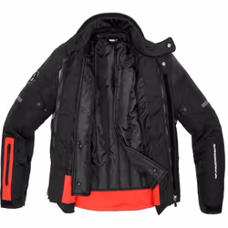 Spidi Traveller 3 H2Out Veste textile moto, noir-rouge, taille M pour Hommes