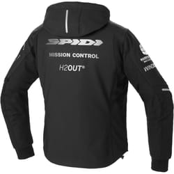 Spidi Armor H2Out Hoodie de moto, noir-blanc, taille L pour Hommes