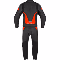 Spidi Laser Touring Costume en cuir de moto deux pièces, noir-rouge, taille 50 pour Hommes