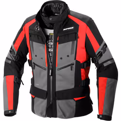 Spidi 4 Season Evo H2Out Veste textile moto, noir-rouge, taille L pour Hommes