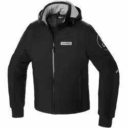 Spidi Armor H2Out Hoodie de moto, noir, taille M pour Hommes