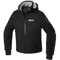 Spidi Armor H2Out Hoodie de moto, noir, taille L pour Hommes