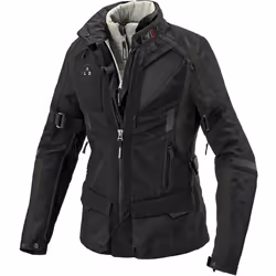 Spidi 4 Season Evo H2Out Veste textile de moto de dames, noir-vert, taille S pour Femmes
