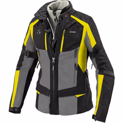 Spidi 4 Season Evo H2Out Veste textile de moto de dames, noir-jaune, taille L pour Femmes