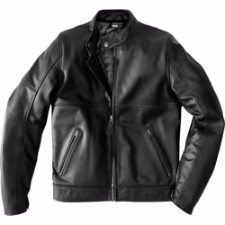 Spidi Mack Veste en cuir de moto, noir, taille 48 pour Hommes