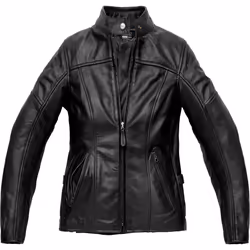 Spidi Mack Veste en cuir de moto dames, noir, taille 42 pour Femmes