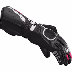 Spidi STS-3 Gants de moto dames, noir-rose, taille L pour Femmes