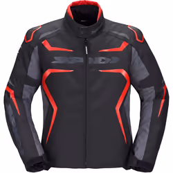 Spidi Race-Evo H2Out Veste textile de moto, noir-rouge, taille S pour Hommes