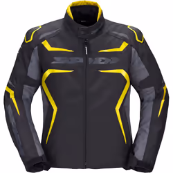 Spidi Race-Evo H2Out Veste textile de moto, noir-gris-jaune, taille 2XL pour Hommes