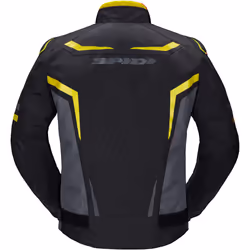 Spidi Race-Evo H2Out Veste textile de moto, noir-gris-jaune, taille 2XL pour Hommes