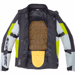 Spidi Crossmaster Veste textile de moto, blanc-jaune, taille XL pour Hommes
