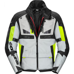 Spidi Crossmaster Veste textile de moto, blanc-jaune, taille 3XL pour Hommes