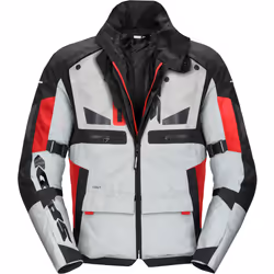Spidi Crossmaster Veste textile de moto, blanc-rouge, taille M pour Hommes
