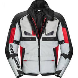 Spidi Crossmaster Veste textile de moto, blanc-rouge, taille 3XL pour Hommes