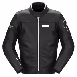 Spidi Genesis Veste en cuir de moto, noir-blanc, taille 48 pour Hommes