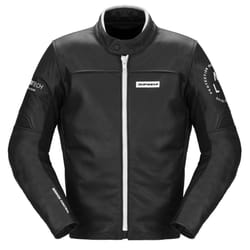 Spidi Genesis Veste en cuir de moto, noir-blanc, taille 48 pour Hommes