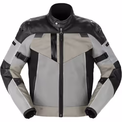 Spidi Vent Pro Veste en cuir de moto, noir-blanc, taille 50 pour Hommes