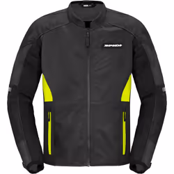 Spidi Super Net Blouson de moto, noir-jaune, taille 2XL pour Hommes