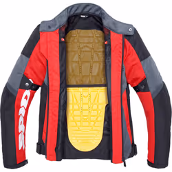 Spidi Tek Net Veste moto, noir-gris-rouge, taille M pour Hommes