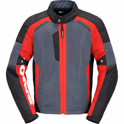 Spidi Tek Net Veste moto, noir-gris-rouge, taille XL pour Hommes