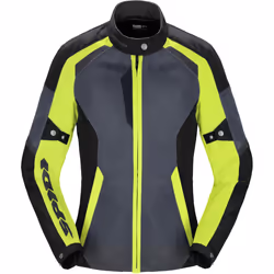 Spidi Tek Net Veste de moto pour dames, noir-gris-jaune, taille XL pour Femmes