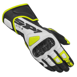 Spidi STR-6 Gants de moto, noir-blanc-jaune, taille 3XL pour Hommes