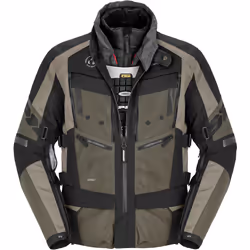 Spidi 4 Season Evo H2Out Veste textile moto, noir-vert, taille L pour Hommes