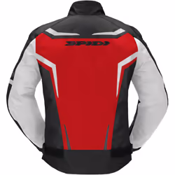 Spidi Race-Evo H2Out Veste textile de moto, noir-blanc-rouge, taille XL pour Hommes