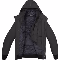 Spidi Riding Parka H2Out veste textile de moto imperméable, noir-gris, taille L pour Hommes