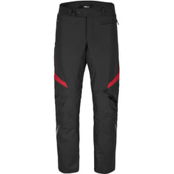 Spidi Sportmaster H2Out Pantalon textile de moto imperméable, noir-rouge, taille L pour Hommes