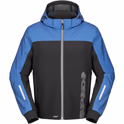 Spidi H2Out II Sweat à capuche de moto imperméable, noir-bleu, taille L pour Hommes