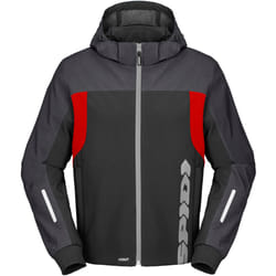 Spidi H2Out II Sweat à capuche de moto imperméable, noir-rouge, taille XL pour Hommes