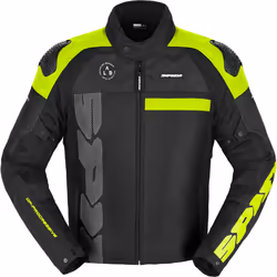 Spidi Progressive Net WindOut Veste textile de moto, noir-jaune, taille 2XL pour Hommes