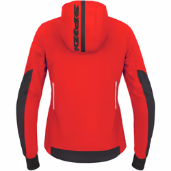 Spidi Armor Light Sweat à capuche de moto pour femmes, noir-rouge, taille M