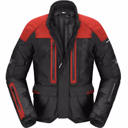 Spidi Traveler 3 Evo H2Out veste textile de moto imperméable, noir-rouge, taille L pour Hommes