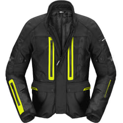 Spidi Traveler 3 Evo H2Out veste textile de moto imperméable, noir-jaune, taille 4XL pour Hommes