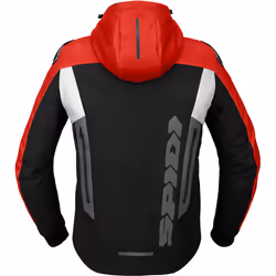 Spidi Warrior Sweat à capuche moto, noir-rouge, taille XL pour Hommes