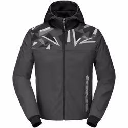Spidi Evo Sport Sweat à capuche moto, noir-gris, taille L pour Hommes