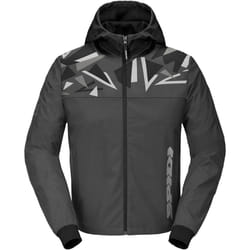 Spidi Evo Sport Sweat à capuche moto, noir-gris, taille L pour Hommes