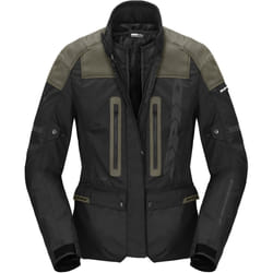 Spidi Traveler 3 Evo H2Out veste textile de moto pour dames imperméable à l’eau, noir-vert, taille L pour Femmes