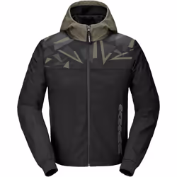 Spidi Evo Sport Sweat à capuche moto, noir-vert, taille XL pour Hommes