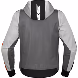 Spidi Net Sweat à capuche moto, noir-gris-rouge, taille L pour Hommes
