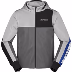 Spidi Net Sweat à capuche moto, noir-gris-bleu, taille M pour Hommes - Vue supplémentaire 2