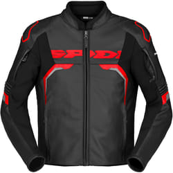 Spidi Evorider 3 Blouson en cuir de moto, rouge, taille 50 pour Hommes