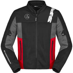 Spidi Corsa Net Windout Veste textile de moto, noir-rouge, taille XL pour Hommes