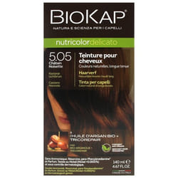 Coloration permanente - Biokap - Nutricolor Delicato 5.05 - Châtain Noisette - Sans ammoniaque - 140ml