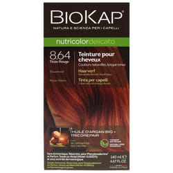 Coloration pour cheveux - Biokap - 8.64 Titien Rouge delicato - Sans ammoniaque - Cheveux sensibles - Crème