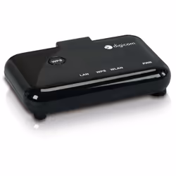 Digicom WLA150-C01, Avec fil &sans fil, RJ-45, WLAN, Wi-Fi 4 (802.11n), 150 Mbit/s, Noir