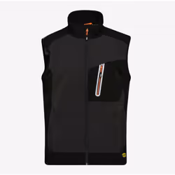 Veste sans manches DIADORA Softshell - Carbon tech - Gris - 702.175343 75135 - Gilet en tissu déperlant élastique avec techno ...