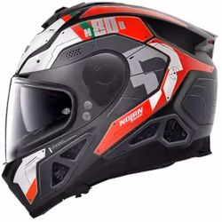 Nolan N80-8 Starscream N-Com Casque, noir-blanc-rouge, taille XS pour Hommes